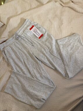Grey Straight Leg jogger pants sweats active